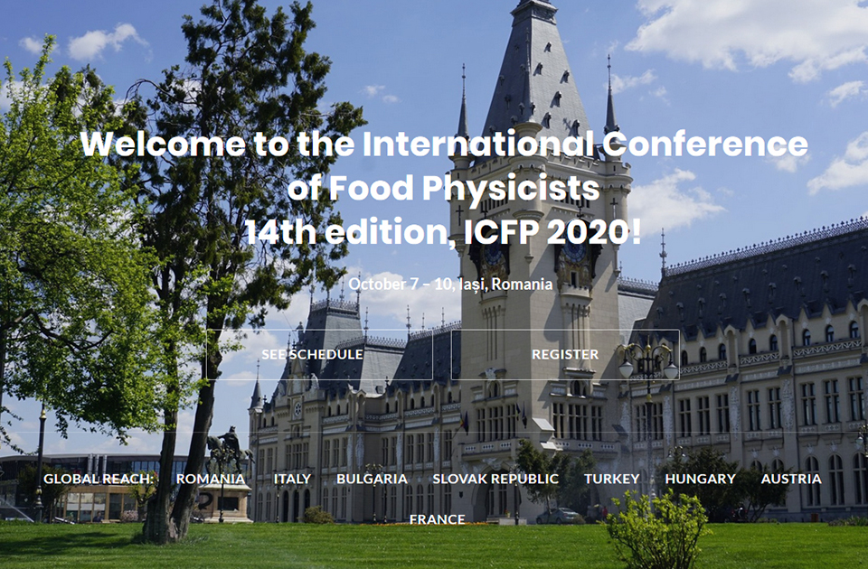 Conferința Internațională pentru Fizica Alimentelor: Iași, 7-10 octombrie