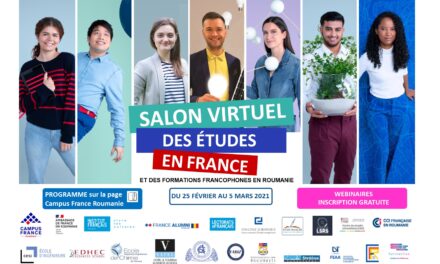 Salonul virtual al studiilor în Franța și al formărilor universitare în limba franceză din România va avea loc între 25 februarie și 5 martie