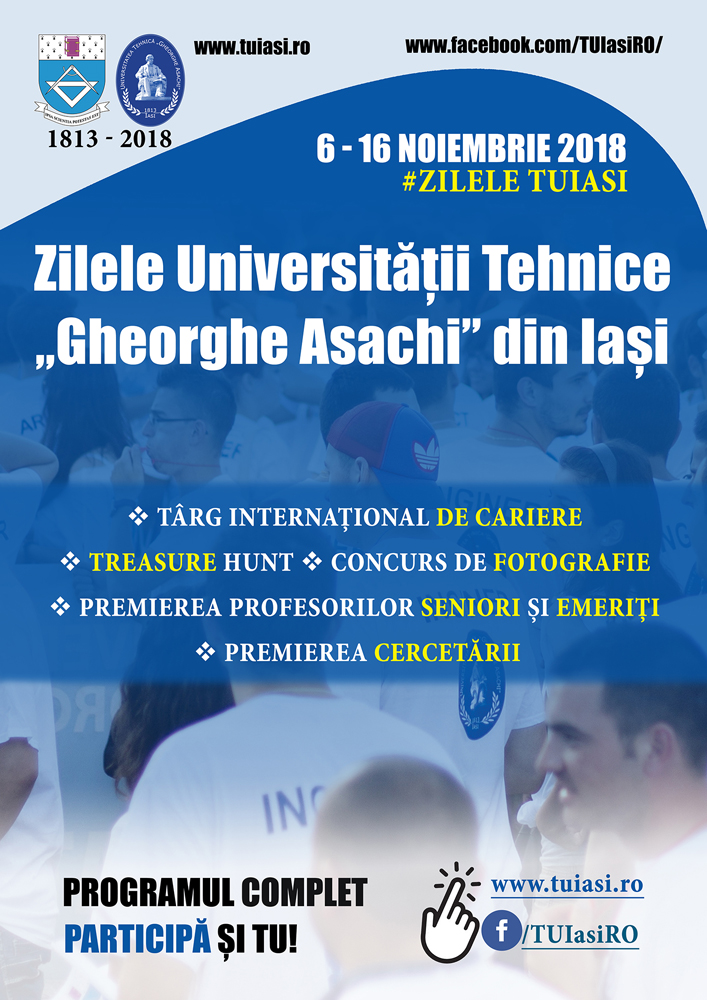 Universitatea Tehnică „Gheorghe Asachi” din Iași își premiază profesorii și cercetătorii de „Zilele TUIASI”
