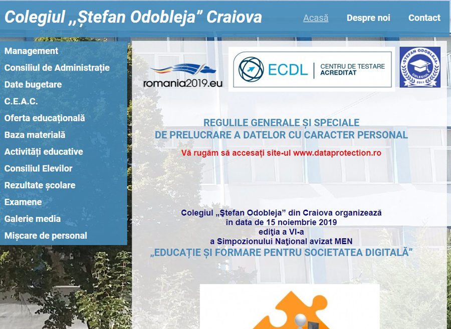 Simpozionul Naţional „Educație și formare pentru societatea digitală” la Colegiul „Ştefan Odobleja” din Craiova