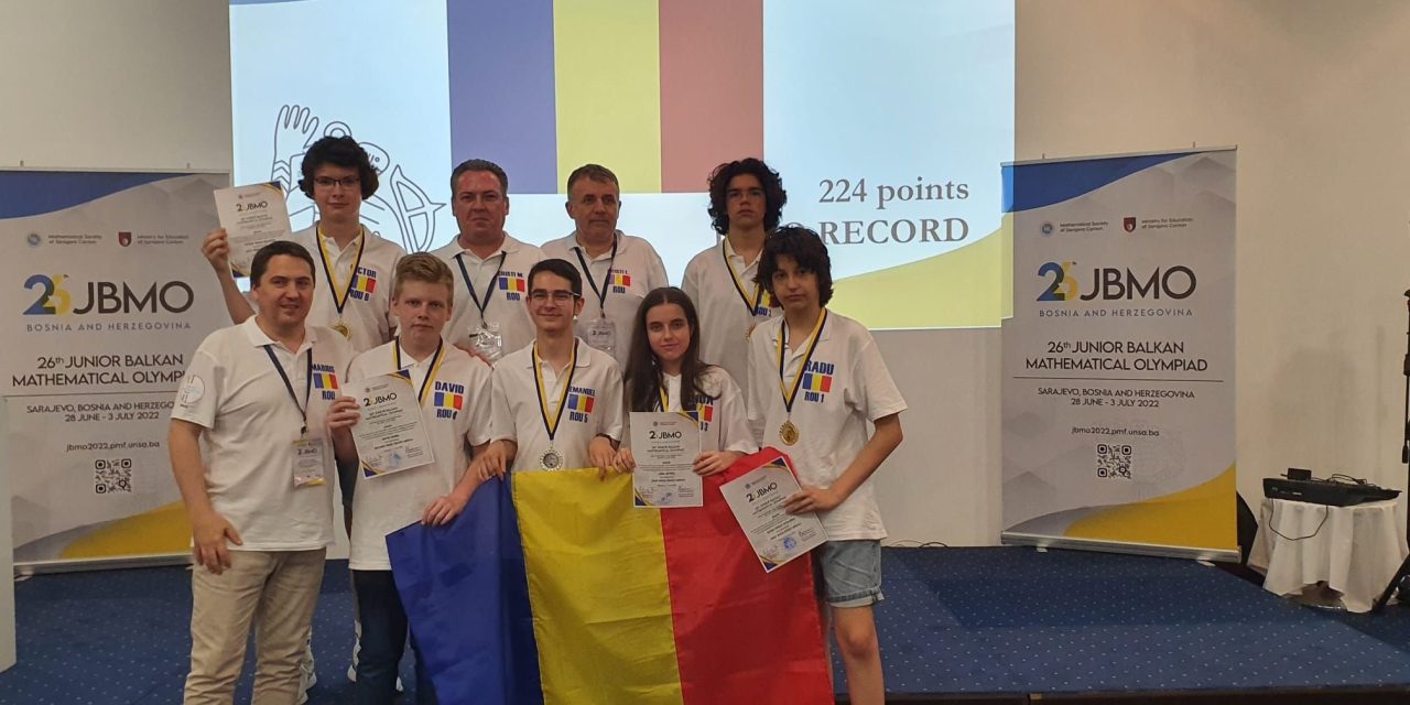 Lotul olimpic de juniori a obţinut locul I la Olimpiada Balcanică de Matematică, cu un punctaj record