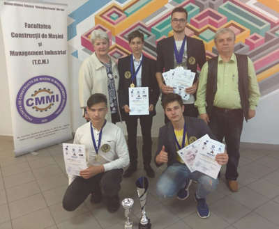 Două Premii I obținute de elevii Colegiului Tehnic C.F. „Unirea” Paşcani în cadrul Concursul de creativitate tehnică „Dumitru Mangeron”