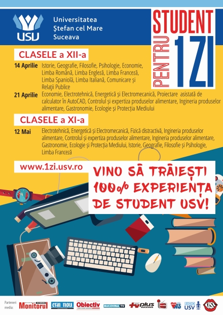 Concursul „Student pentru o zi”, organizat de USV, a fost inclus în Calendarul activităților educative extrașcolare regionale și județene al MEN